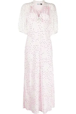 RIXO London Nicolette faux-flower short-sleeve dress