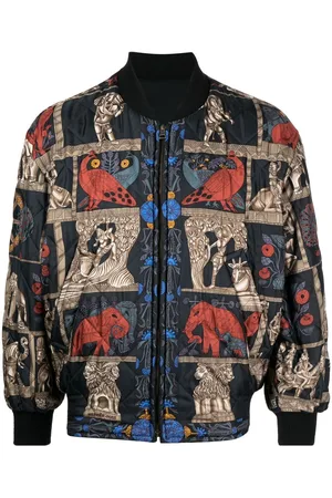 Hermès Men Bomber Jackets - 1990-2000s pre-owned status print reversible bomber jacket