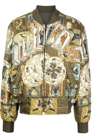 Hermès 1990-2000s pre-owned tarot cards print reversible bomber jacket