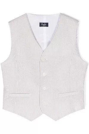 Il gufo Stripe-pattern cotton waistcoat
