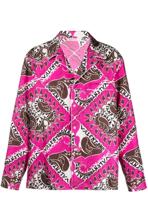 VALENTINO GARAVANI Logo-print silk shirt