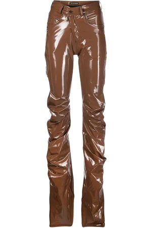 OTTOLINGER Draped patent-leather trousers