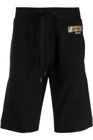 Moschino Logo-print rhinestone-embellished track shorts