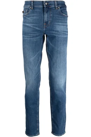 7 for all Mankind Men Straight - Mid-rise straight-leg jeans