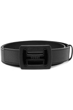 Hogan Logo-engraved leather belt