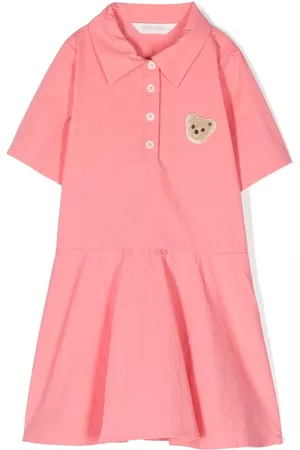 Palm Angels Mini-bear-patch polo dress