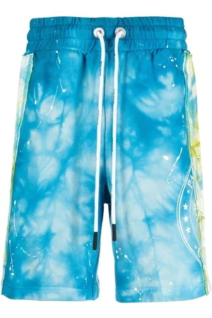 Palm Angels Tie dye-print cotton track shorts
