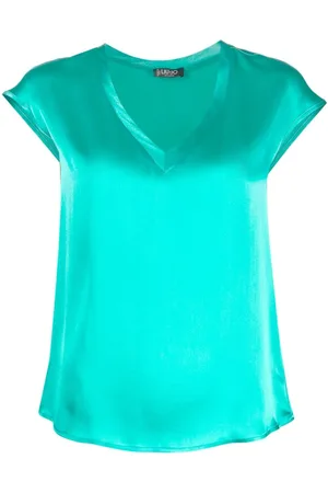 Liu Jo Cap-sleeve V-neck blouse