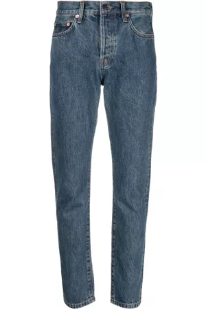 WARDROBE.NYC Cropped washed denim jeans