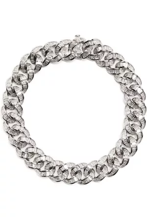 Shay 18kt white gold diamond chain-link bracelet