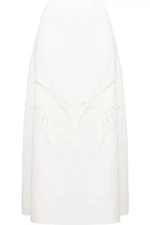 Chloé High-waisted embroidered-design skirt