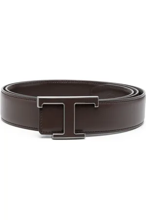 Tod's Men Belts - Logo-buckle leather belt