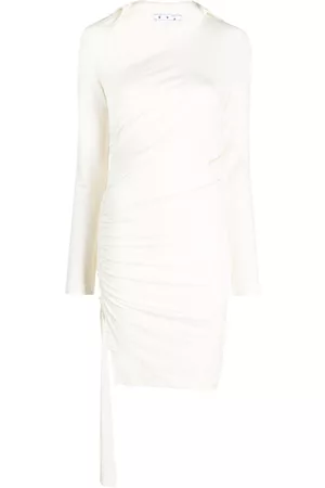 OFF-WHITE Asymmetric ruched minidress