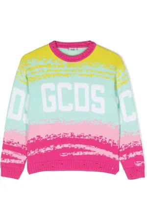 GCDS Colour-block logo jumper