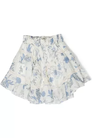 MISS BLUMARINE Floral-print ruffled skirt