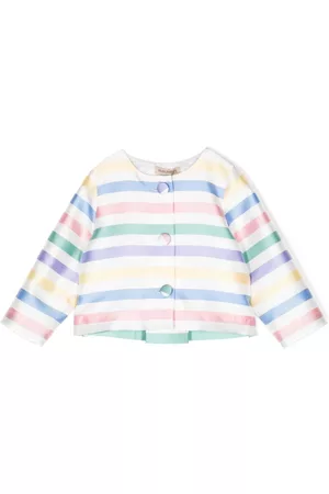 HUCKLEBONES LONDON Bow-detail stripe-pattern jacket