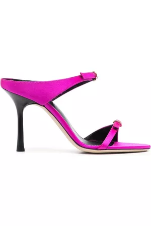 Victoria Beckham Double-strap satin mules