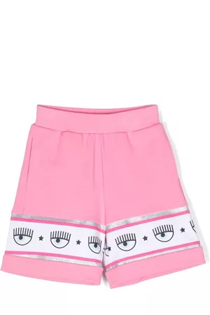 Chiara Ferragni Logo-tape track shorts