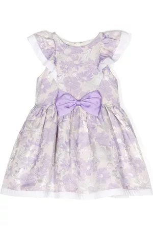 HUCKLEBONES LONDON Bow-detail metallic-effect mini dress
