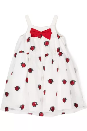HUCKLEBONES LONDON Bow-detail animal-print dress