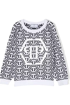 Philipp Plein Intarsia-knit logo sweatshirt