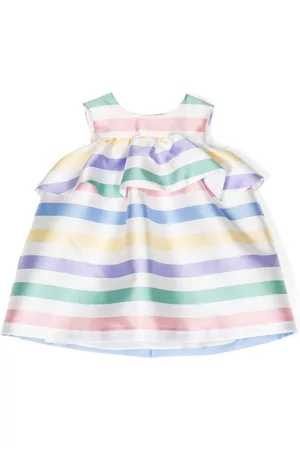 HUCKLEBONES LONDON Striped bow-detail dress