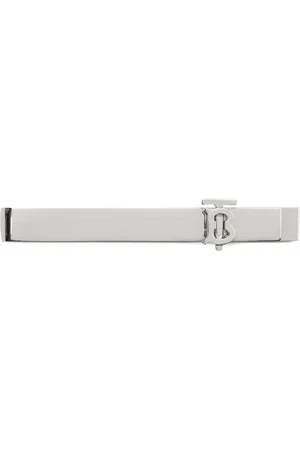 Burberry silver Palladium-Plated TB Monogram Tie Bar