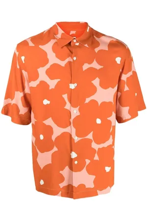 Sandro Men Short sleeves - Floral-print short-sleeved shirt