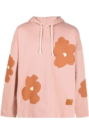 Sandro Men Jumpers - Floral-print pullover hoodie