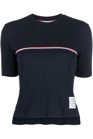 Thom Browne RWB-stripe ribbed cotton T-shirt