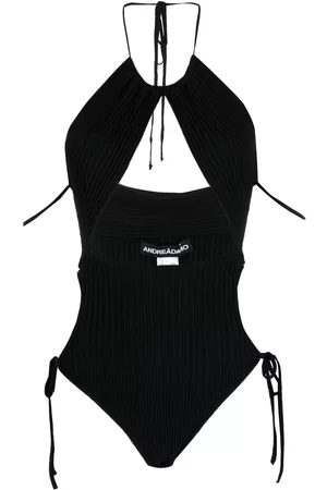 ANDREADAMO Ribbed-knit cut-out bodysuit