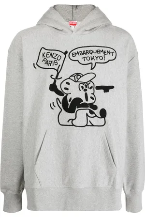 Kenzo BOKE Boy Travels flocked-detail hoodie