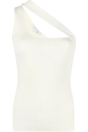 Patrizia Pepe One-shoulder ribbed tank top