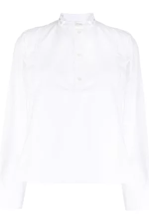 Plan C Stand-up collar cotton shirt