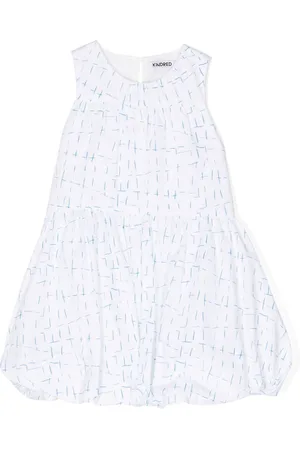 Kindred Puffball-hem organic-cotton dress