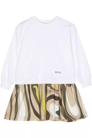 PUCCI Junior Abstract-print panelled dress