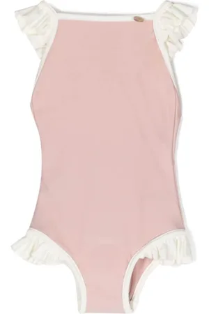 BONPOINT Swimsuits - Two-tone ruffled swimsuit