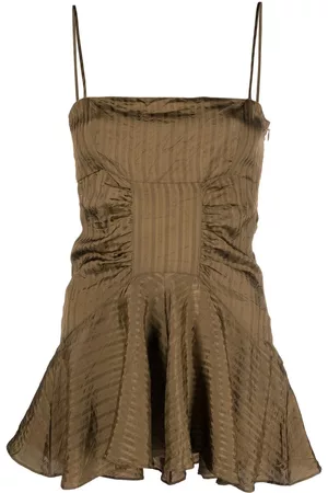 There Was One Jacquard-stripe draped top