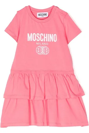Moschino Logo-print ruffled dress