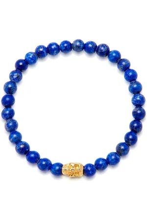 Nialaya Skull-charm beaded bracelet