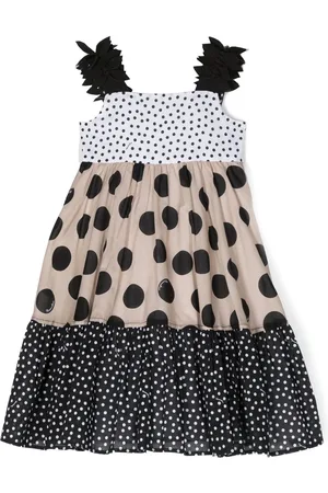MONNALISA Polka-dot print tiered dress