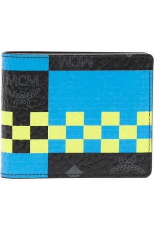 MCM Aren checkerboard-print wallet