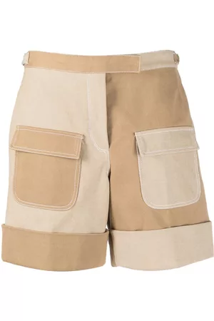 Thom Browne Patch-pocket low-rise denim shorts