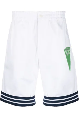 Kenzo Stripe-border cotton shorts