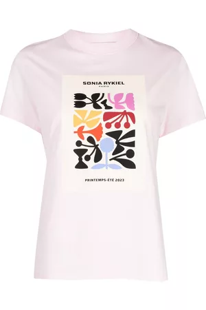 Sonia by Sonia Rykiel Logo art-print cotton T-shirt