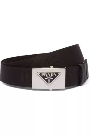 Prada Men Belts - Triangle-logo buckle belt