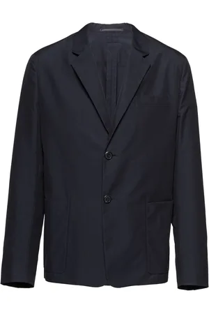 Prada Triangle logo cotton blazer