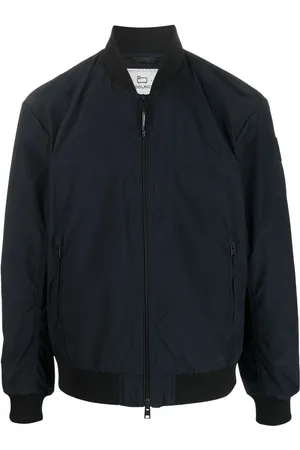 Woolrich Logo-patch zip-up bomber jacket