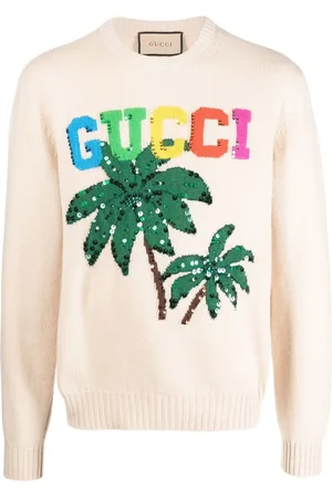 Gucci Palm tree-print wool jumper