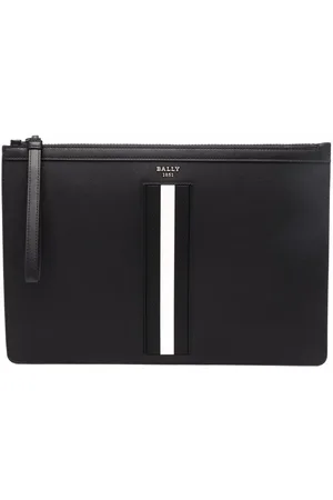 Clutches & Portfolios  Makid - Recycled Leather Clutch Bag In Black - Bally  Mens - Dramponga